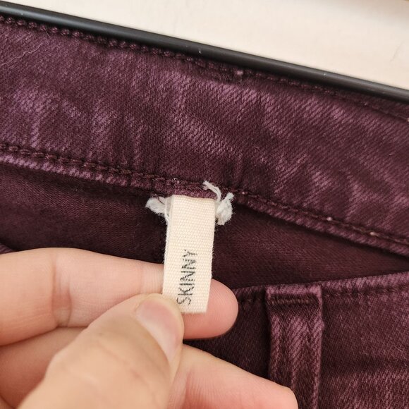 Rag & Bone The Skinny Jeans Purple Stretch Slim Women's 27 - Picture 6 of 8